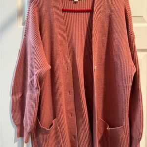 Loft mauve sweater. Size XL. hits below hips.